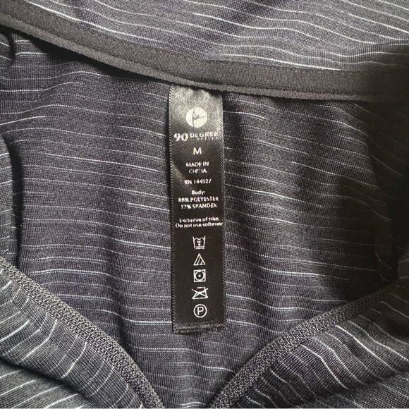 90 degree by reflex quarter zip pullover in charcoal size medium - Picture 5 of 16